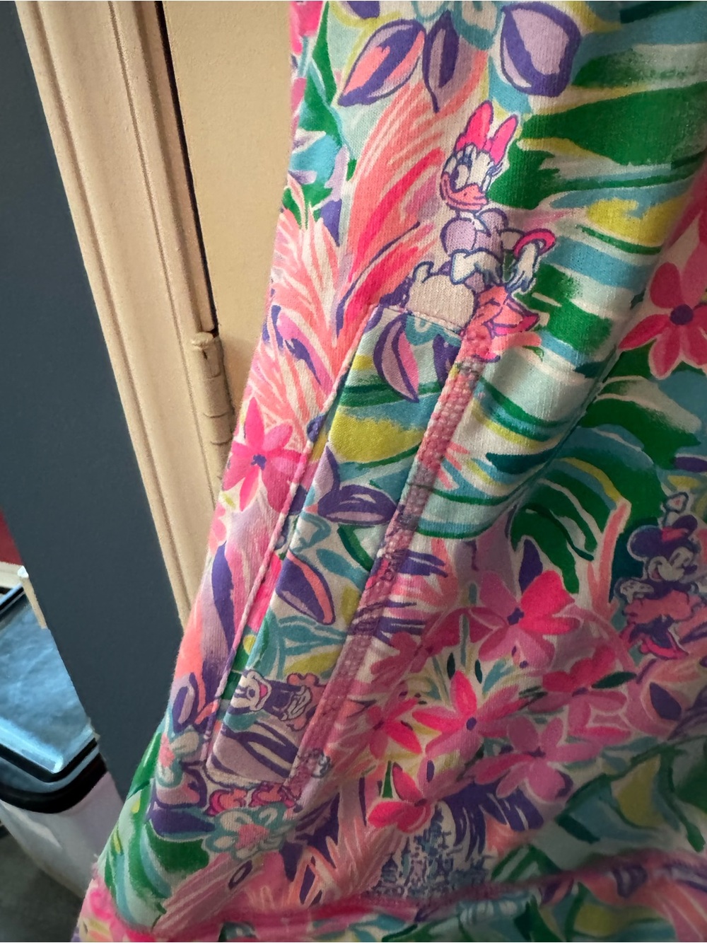 Lilly Pulitzer Pink Floral Long Sleeve Disney Pullover - Picture 4 of 10